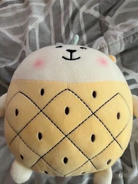 Cute Pineapple Plush Stuffed Animal - Yellow and Cream
